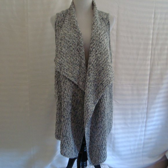 Jones New York Cardigan Shawl Sweater Vest Multicolored Gray Blue White Sz XL - Picture 4 of 10